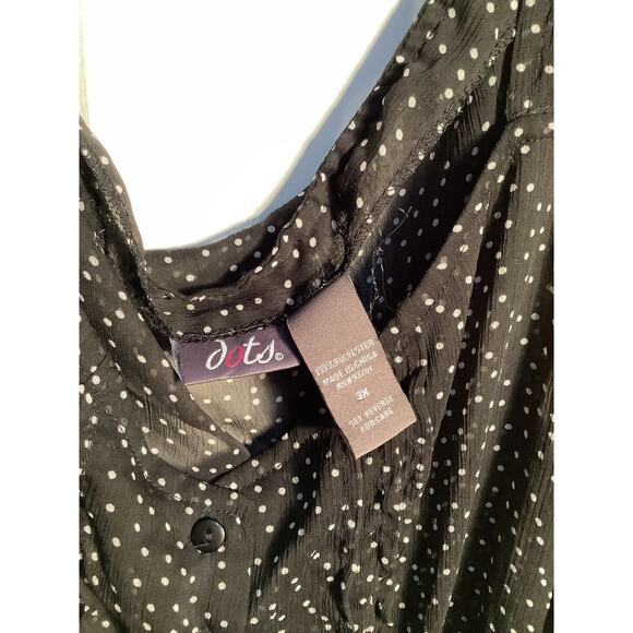 Dots Black Polka Dot Blouse Size 3X - Picture 3 of 3